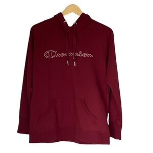𝅺champion Logo Burgundy Colour Hoodie, Great Condition